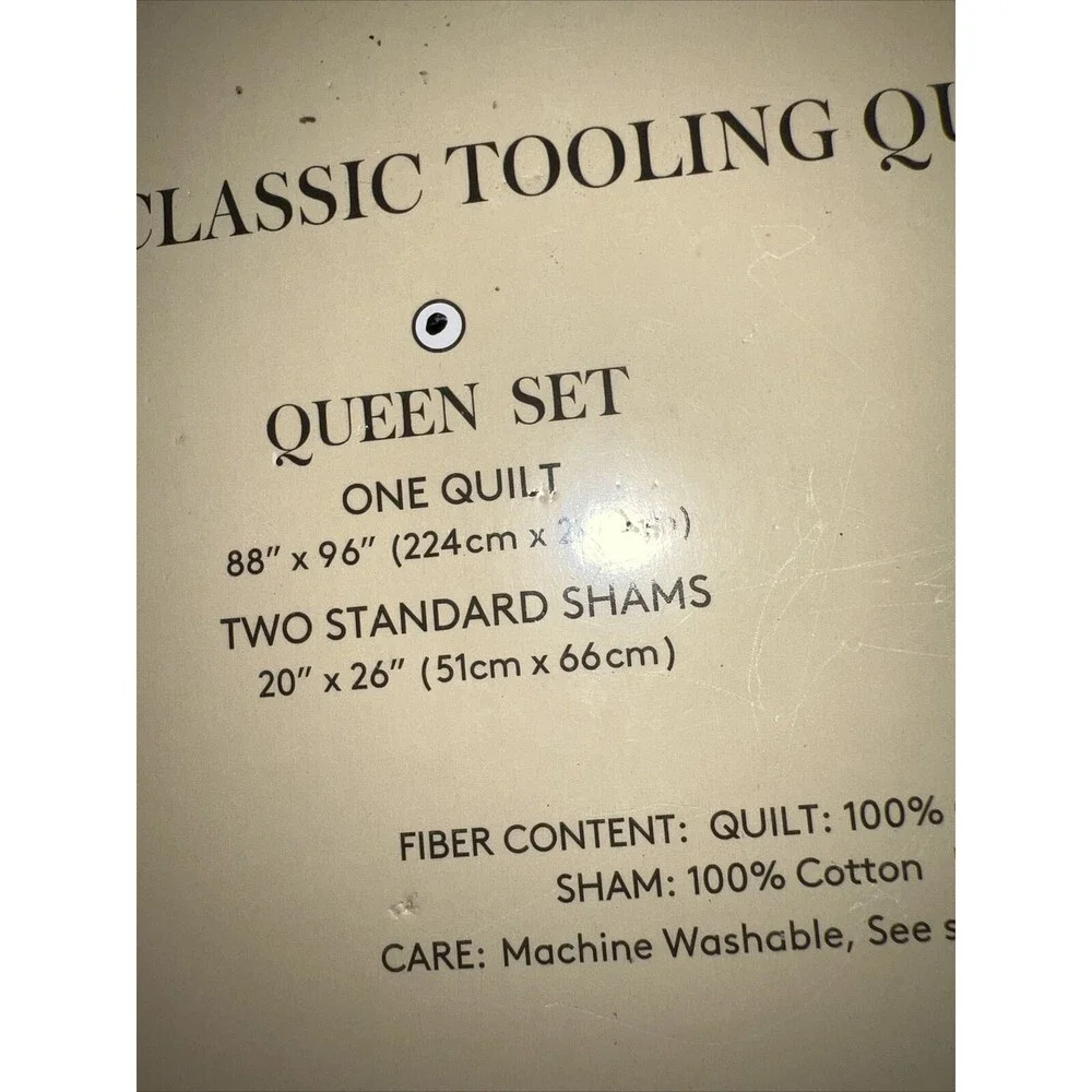 Patricia Nash Classic Tooled Red Queen Quilt Set 3Pcs‎ Reversible NWT